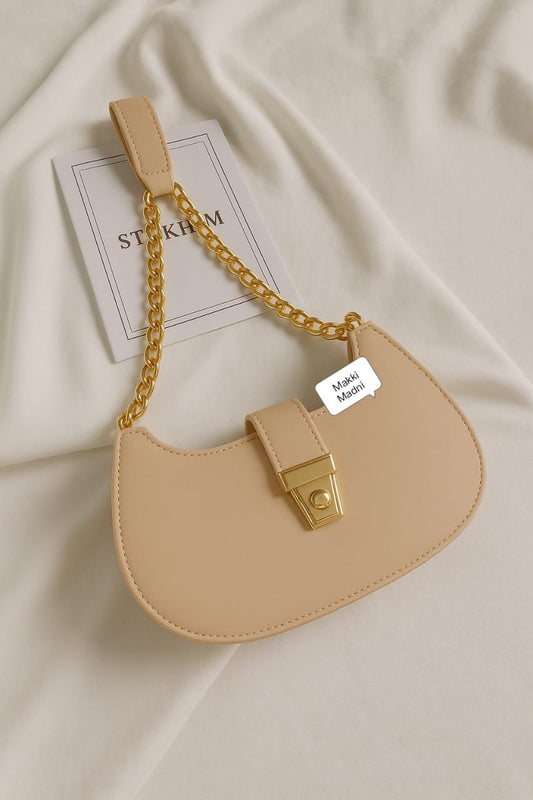 Blue Solid Crossbody Bag