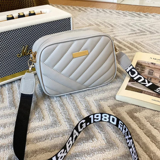 Beige Women Embroidery Small PU Leather Crossbody Bags