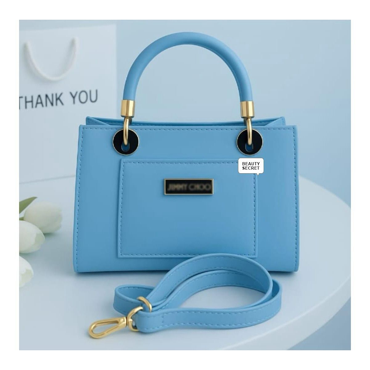 Blue Elegant Classic Ladies Handbag